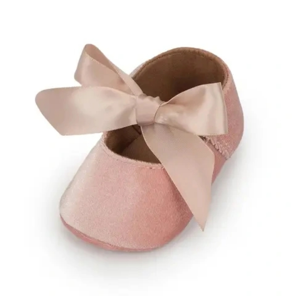 Velvet Satin Bow Shoe
